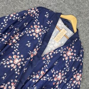 Morgan Lane x FabFitFun Navy‎ Floral Satin Robe Kimono Plus Size NEW WITH TAGS!